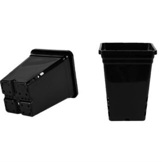 SunPack Square Pot Black 7"x7"