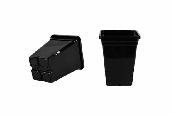 SunPack Square Pot Black 7"x7"