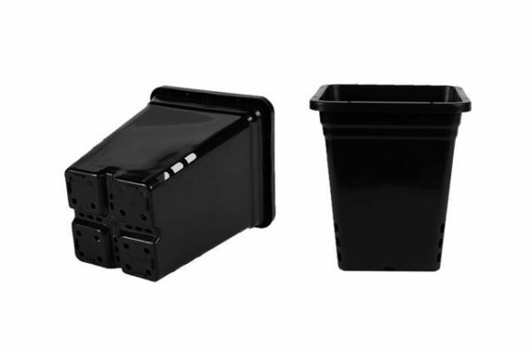 SunPack Square Pot Black 9"x9"