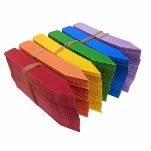 Hydrofarm Plant Stake Labels 4in x .5in Set of 6 (Rainbow Bundle) HGPM-EA