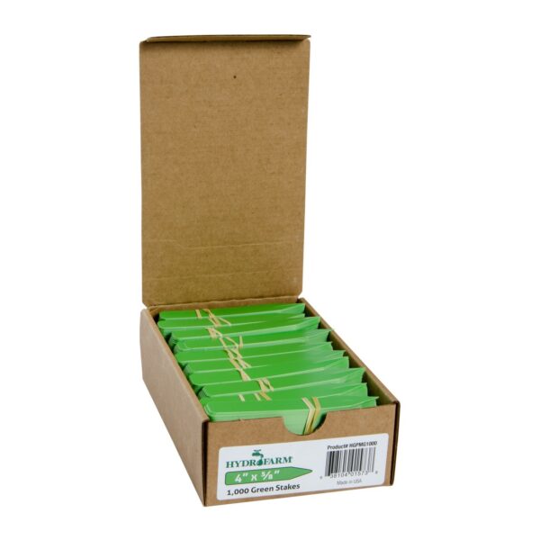 Hydrofarm Plant Stake Labels Green 4in x .5in (Case of 1000) HGPMG1000