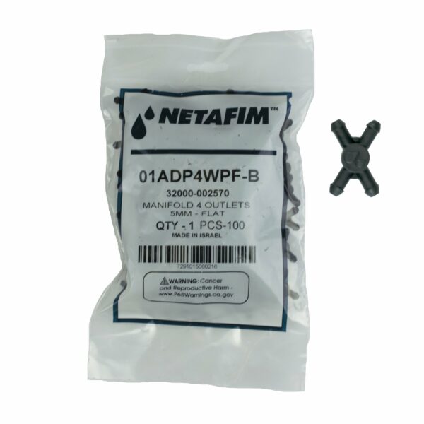 Netafim 5mm 4-way flat bag