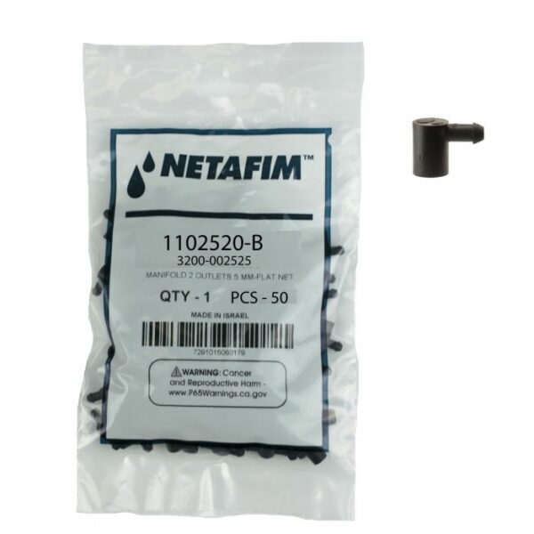 Netafim 5mm Elbow Bag of 50 - 11002520-B - 32000-002525