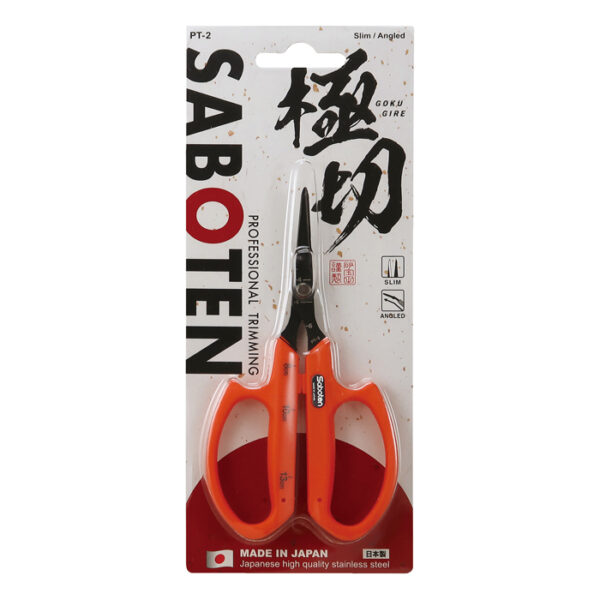 Saboten Angle Straight Blade Trimming Shears Scissors - Orange Packaging
