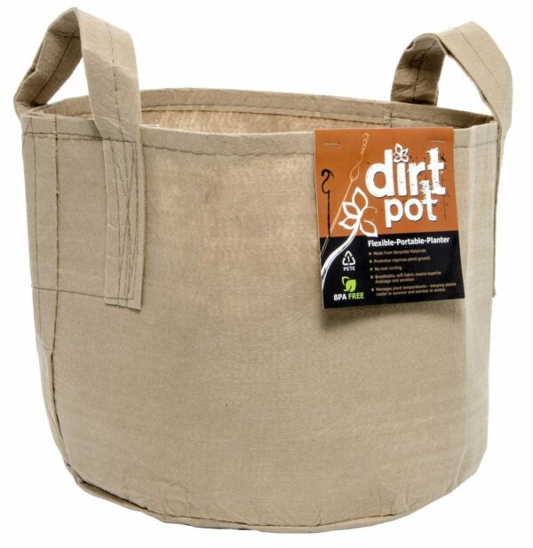 Dirt Pot Tan 20 Gallon with Handle