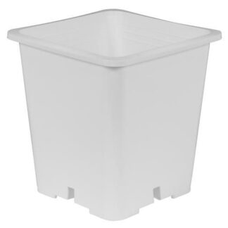 Square Pot 9"x9"x10.5" White